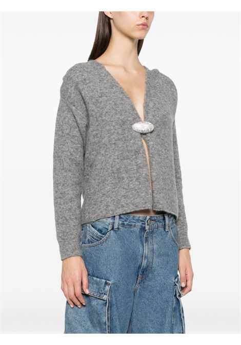 Grey brooch-detail cardigan Giuseppe Di Morabito - women GIUSEPPE DI MORABITO | 03PFKN3090335598